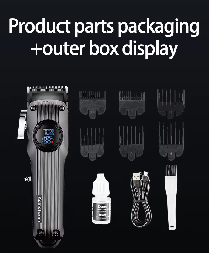 Kemei Επαναφορτιζόμενη Κουρευτική Μηχανή με Οθόνη LCD Kemei Επαναφορτιζόμενη Κουρευτική Μηχανή με Οθόνη LCD