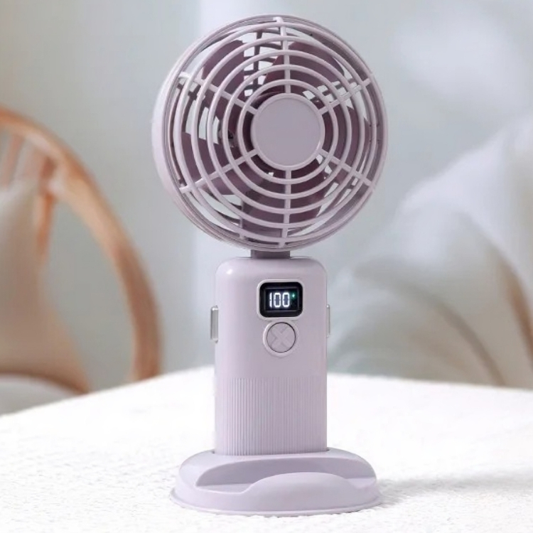 Φορητό Ανεμιστηράκι Χειρός με Οθόνη Ενδείξεων & Βάση Κινητού Φορητό Ανεμιστηράκι Χειρός με Οθόνη Ενδείξεων & Βάση Κινητού