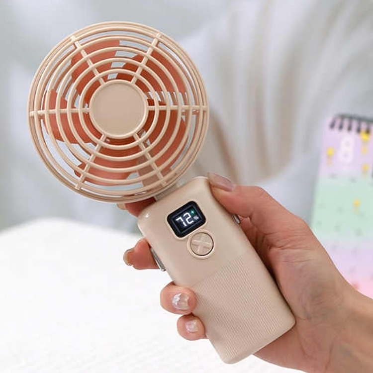 Φορητό Ανεμιστηράκι Χειρός με Οθόνη Ενδείξεων & Βάση Κινητού Φορητό Ανεμιστηράκι Χειρός με Οθόνη Ενδείξεων & Βάση Κινητού