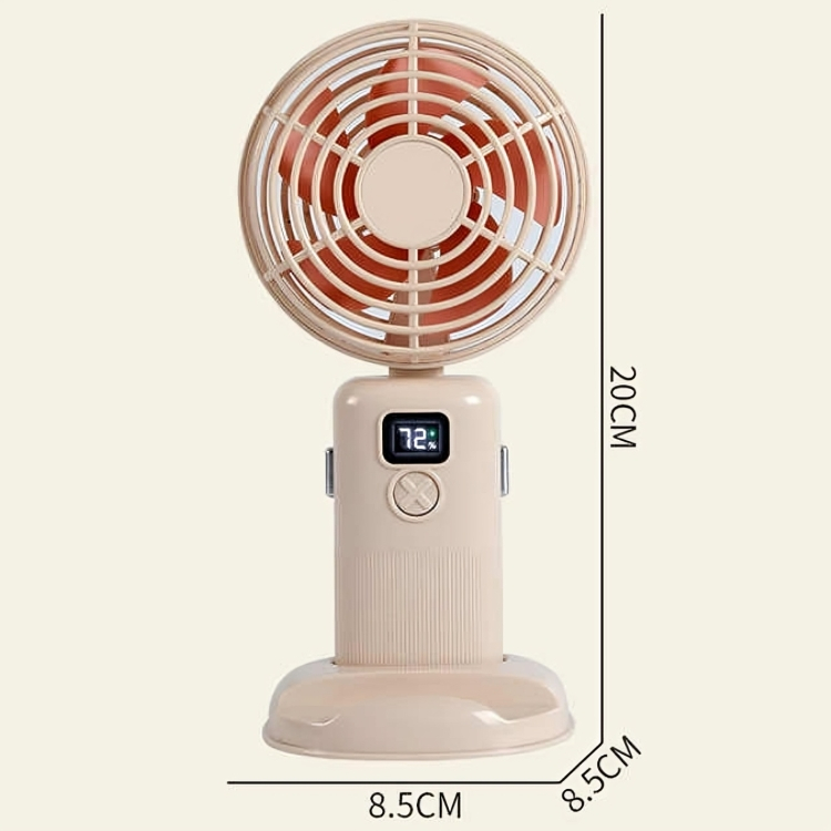 Φορητό Ανεμιστηράκι Χειρός με Οθόνη Ενδείξεων & Βάση Κινητού Φορητό Ανεμιστηράκι Χειρός με Οθόνη Ενδείξεων & Βάση Κινητού