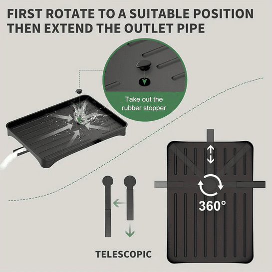 Διώροφο Μεταλλικό Στεγνωτήριο Πιάτων και Ποτηριών Πάγκου με Θήκες για Μαχαιροπήρουνα και Ποτήρια Μαύρο 42×29×29 cm  Διώροφο Μεταλλικό Στεγνωτήριο Πιάτων και Ποτηριών Πάγκου με Θήκες για Μαχαιροπήρουνα και Ποτήρια Μαύρο 42×29×29 cm