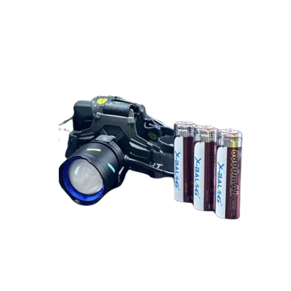 Επαναφορτιζόμενος Φακός Κεφαλής LED με Εμβέλεια έως 3000m και USB Φόρτιση X-Balog Επαναφορτιζόμενος Φακός Κεφαλής LED με Εμβέλεια έως 3000m και USB Φόρτιση X-Balog