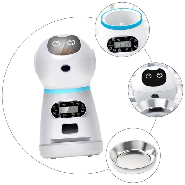 Αυτόματη Ταΐστρα για Σκύλους & Γάτες 3.5L με Οθόνη & Φωνητική Ειδοποίηση Αυτόματη Ταΐστρα για Σκύλους & Γάτες 3.5L με Οθόνη & Φωνητική Ειδοποίηση