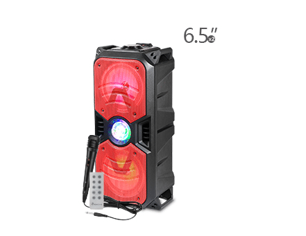 Φορητό Ηχείο Bluetooth 6.5” Εξωτερικού Χώρου Karaoke με Μικρόφωνο και LED RGB Φωτισμό /BT/FM/TF/USB Φορητό Ηχείο Bluetooth 6.5” Εξωτερικού Χώρου Karaoke με Μικρόφωνο και LED RGB Φωτισμό /BT/FM/TF/USB