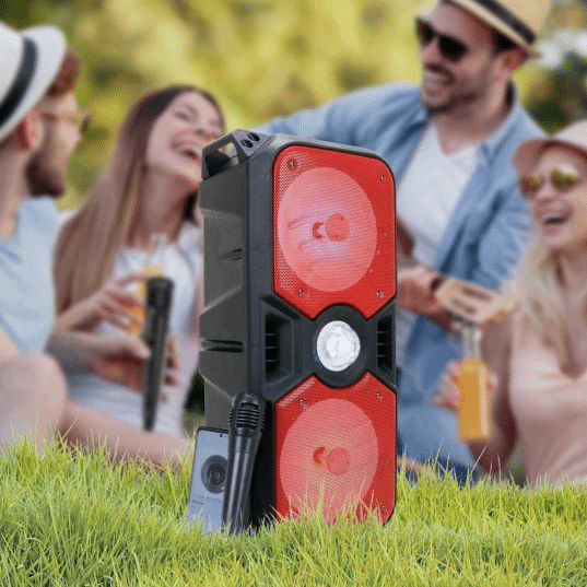 Φορητό Ηχείο Bluetooth 6.5” Εξωτερικού Χώρου Karaoke με Μικρόφωνο και LED RGB Φωτισμό /BT/FM/TF/USB Φορητό Ηχείο Bluetooth 6.5” Εξωτερικού Χώρου Karaoke με Μικρόφωνο και LED RGB Φωτισμό /BT/FM/TF/USB
