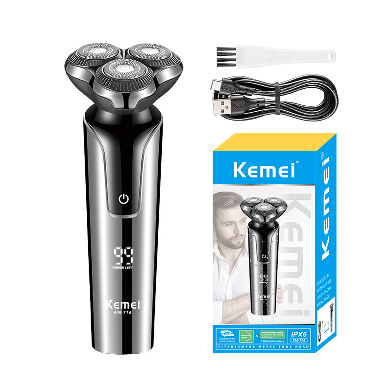 Επαναφορτιζόμενη Ξυριστική Μηχανή Προσώπου με Ψηφιακή Οθόνη & Αφαιρούμενη Κεφαλή - Kemei Επαναφορτιζόμενη Ξυριστική Μηχανή Προσώπου με Ψηφιακή Οθόνη & Αφαιρούμενη Κεφαλή - Kemei