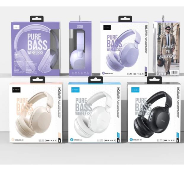 Ασύρματα Ακουστικά Bluetooth με Μικρόφωνο & Noise Cancellation - Pure Bass Wireless Headphones EZRA Ασύρματα Ακουστικά Bluetooth με Μικρόφωνο & Noise Cancellation - Pure Bass Wireless Headphones EZRA
