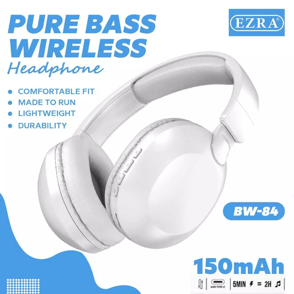 Ασύρματα Ακουστικά Bluetooth με Μικρόφωνο & Noise Cancellation - Pure Bass Wireless Headphones EZRA Ασύρματα Ακουστικά Bluetooth με Μικρόφωνο & Noise Cancellation - Pure Bass Wireless Headphones EZRA