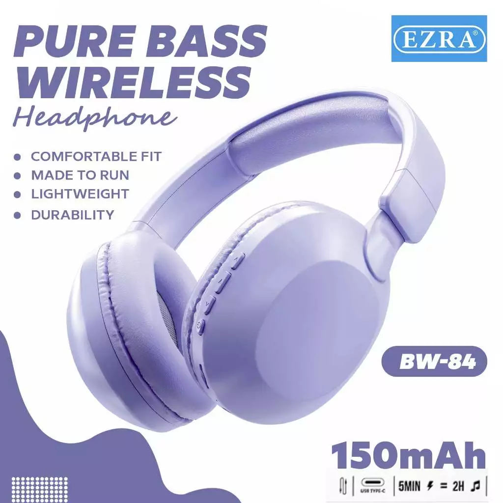 Ασύρματα Ακουστικά Bluetooth με Μικρόφωνο & Noise Cancellation - Pure Bass Wireless Headphones EZRA Ασύρματα Ακουστικά Bluetooth με Μικρόφωνο & Noise Cancellation - Pure Bass Wireless Headphones EZRA
