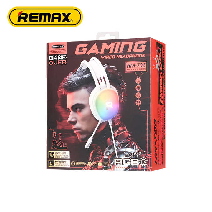 Gaming Headset Ενσύρματο με RGB Φωτισμό και Μικρόφωνο - Remax Gaming Headset Ενσύρματο με RGB Φωτισμό και Μικρόφωνο - Remax