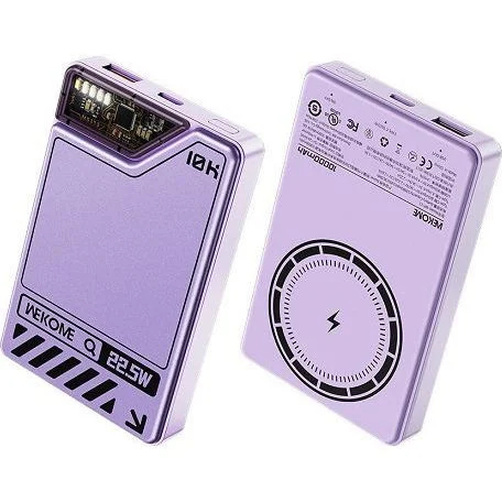 Power Bank Γρήγορης Φόρτισης & Μαγνητικής Φόρτισης 10000mAh 15W με 1 Θύρα Type-C & 1 Θύρα USB- Wekome Power Bank Γρήγορης Φόρτισης & Μαγνητικής Φόρτισης 10000mAh 15W με 1 Θύρα Type-C & 1 Θύρα USB- Wekome
