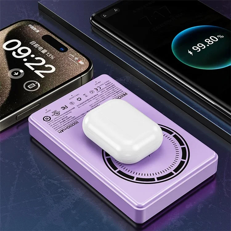 Power Bank Γρήγορης Φόρτισης & Μαγνητικής Φόρτισης 10000mAh 15W με 1 Θύρα Type-C & 1 Θύρα USB- Wekome Power Bank Γρήγορης Φόρτισης & Μαγνητικής Φόρτισης 10000mAh 15W με 1 Θύρα Type-C & 1 Θύρα USB- Wekome