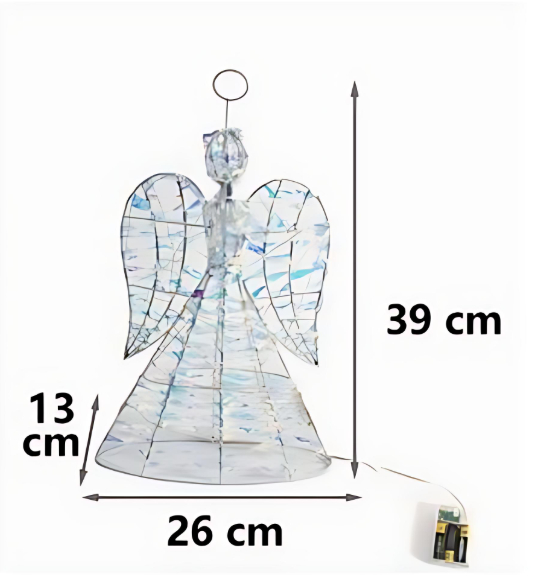 Χριστουγεννιάτικο Κρεμαστό Στολίδι σε Σχήμα Αγγελάκι με 50 LED 39 x 26 x 13cm Χριστουγεννιάτικο Κρεμαστό Στολίδι σε Σχήμα Αγγελάκι με 50 LED 39 x 26 x 13cm