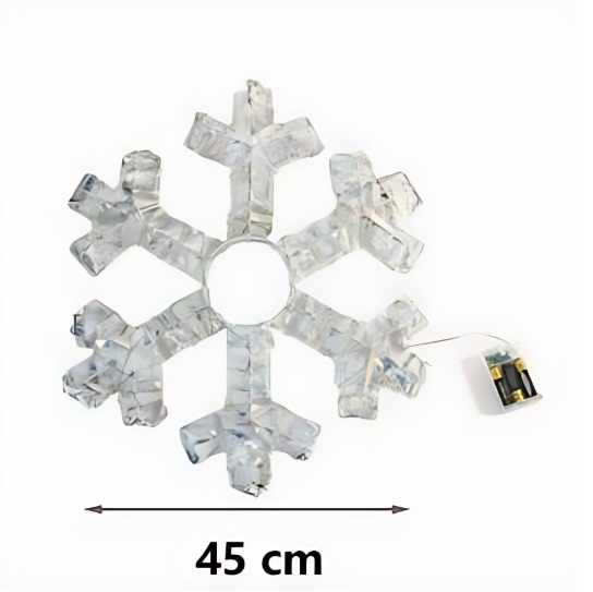Χριστουγεννιάτικο Κρεμαστό Στολίδι σε Σχήμα Χιονονιφάδας με 50 LED 45cm Χριστουγεννιάτικο Κρεμαστό Στολίδι σε Σχήμα Χιονονιφάδας με 50 LED 45cm