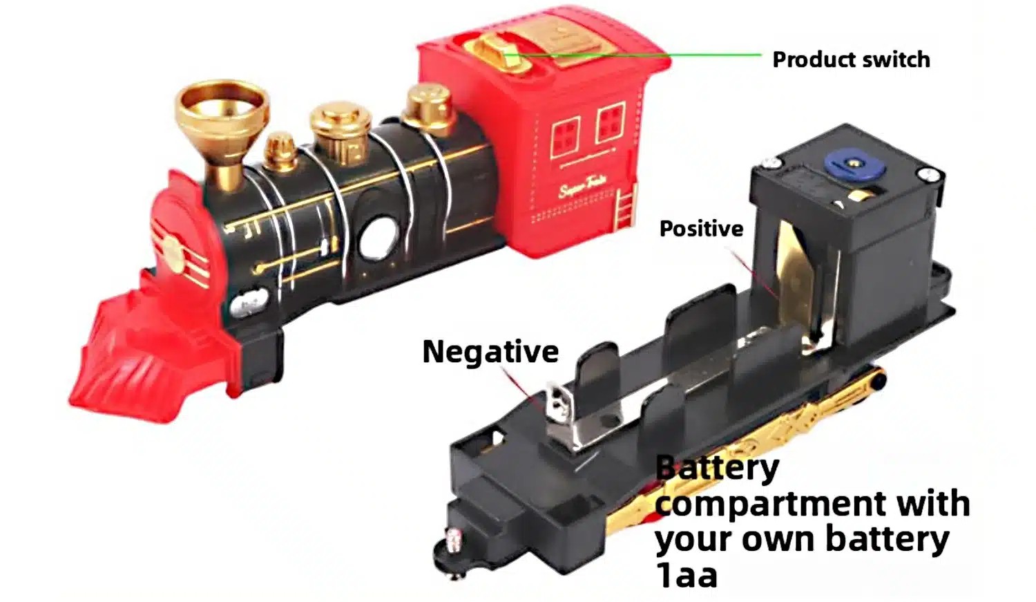 Χριστουγεννιάτικο Τρενάκι Δέντρου με Φως και Ήχο - 10 Τεμαχίων Χριστουγεννιάτικο Τρενάκι Δέντρου με Φως και Ήχο - 10 Τεμαχίων