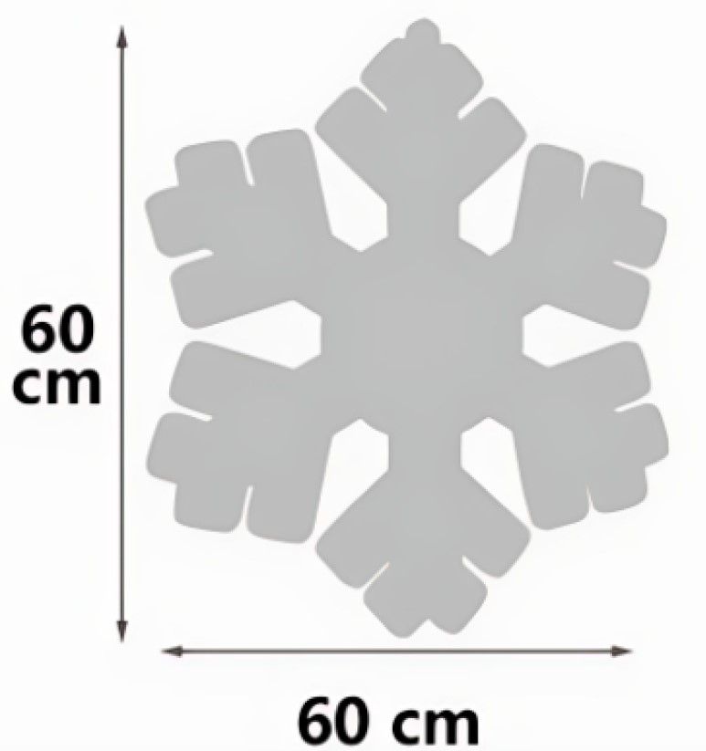 Κρεμαστό Χριστουγεννιάτικο Στολίδι Χιονονιφάδα με LED 60 x 60cm Κρεμαστό Χριστουγεννιάτικο Στολίδι Χιονονιφάδα με LED 60 x 60cm