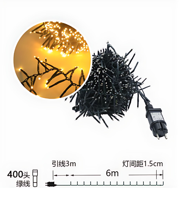 Χριστουγεννιάτικα Λαμπάκια 400 LED Θερμού Φωτισμού 6m – Φωτάκια Εσωτερικού και Εξωτερικού Χώρου Χριστουγεννιάτικα Λαμπάκια 400 LED Θερμού Φωτισμού 6m – Φωτάκια Εσωτερικού και Εξωτερικού Χώρου