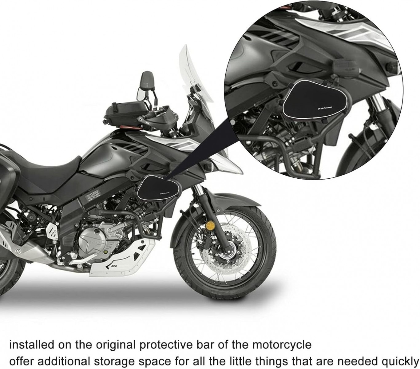 Τσάντες Πλαϊνού Πλαισίου για Suzuki V-Strom DL650 - DL1000 – Αδιάβροχο Σετ 2 Τεμαχίων με Velcro Τσάντες Πλαϊνού Πλαισίου για Suzuki V-Strom DL650 - DL1000 – Αδιάβροχο Σετ 2 Τεμαχίων με Velcro