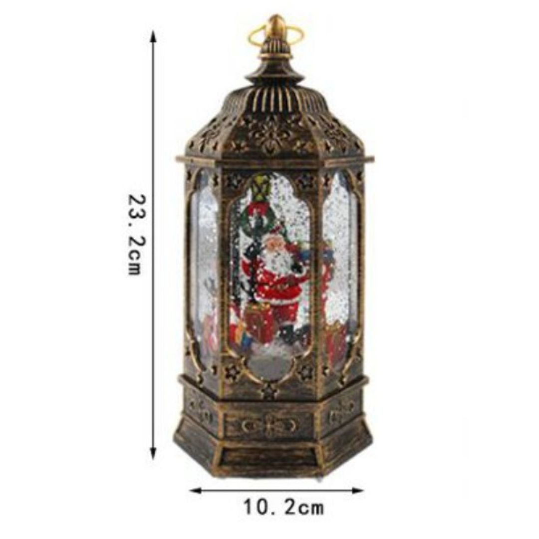 Χριστουγεννιάτικο Διακοσμητικό Φωτιζόμενο Φανάρι με Κινούμενο Χιόνι  Χριστουγεννιάτικο Διακοσμητικό Φωτιζόμενο Φανάρι με Κινούμενο Χιόνι