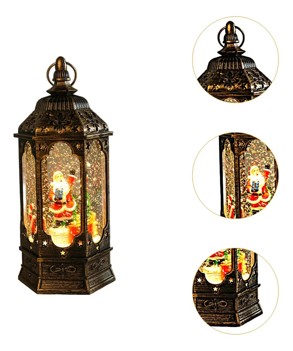Χριστουγεννιάτικο Διακοσμητικό Φωτιζόμενο Φανάρι με Κινούμενο Χιόνι  Χριστουγεννιάτικο Διακοσμητικό Φωτιζόμενο Φανάρι με Κινούμενο Χιόνι