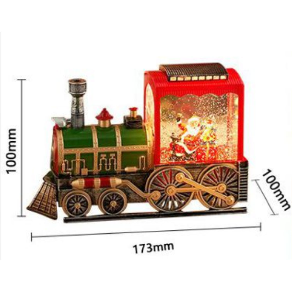 Χριστουγεννιάτικο Διακοσμητικό Τρενάκι με Φωτισμό LED και Εφέ Χιονόπτωσης 18cm Χριστουγεννιάτικο Διακοσμητικό Τρενάκι με Φωτισμό LED και Εφέ Χιονόπτωσης 18cm