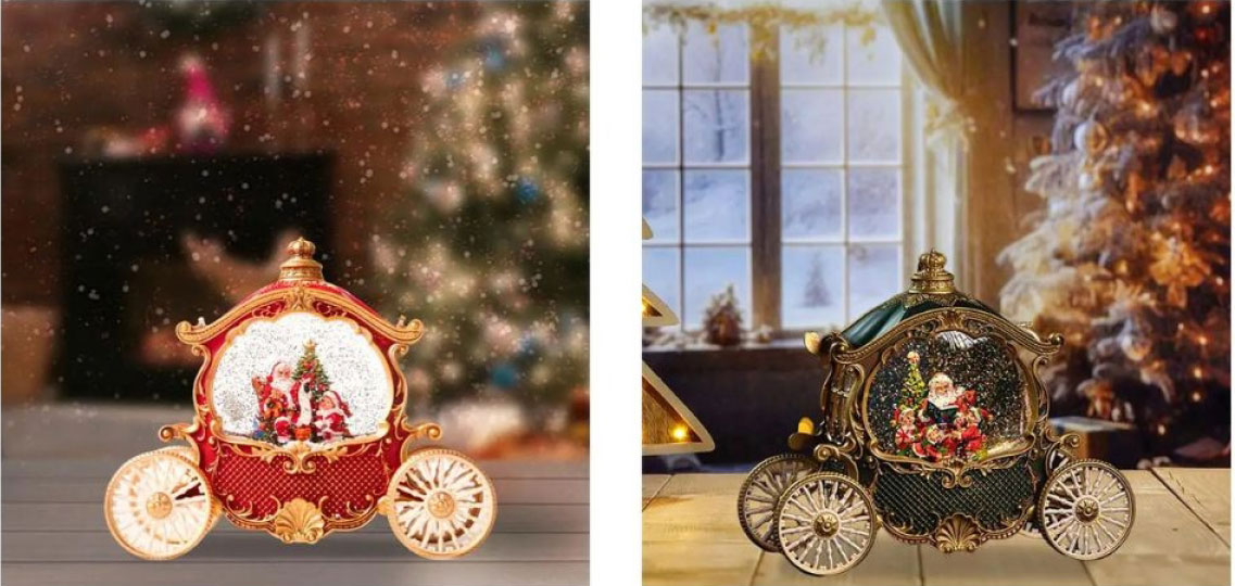 Χριστουγεννιάτικη Χιονόμπαλα Άμαξα-Κολοκύθα με LED Φωτισμό και Μουσική 25x22cm Χριστουγεννιάτικη Χιονόμπαλα Άμαξα-Κολοκύθα με LED Φωτισμό και Μουσική 25x22cm