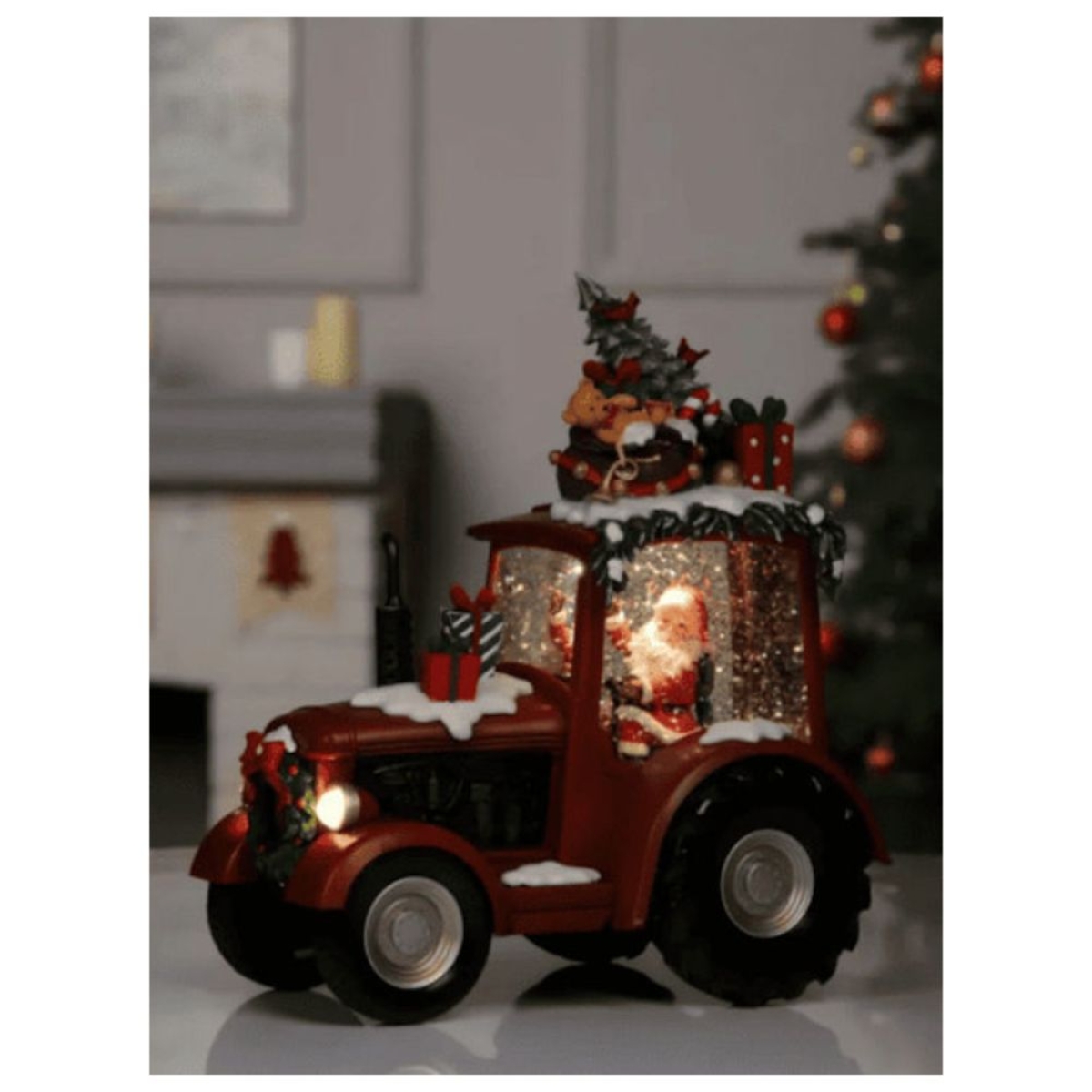 Χριστουγεννιάτικο Διακοσμητικό Φωτιζόμενο Τρακτέρ με Μουσική και Εφέ Ασημόσκονης 21x25cm Χριστουγεννιάτικο Διακοσμητικό Φωτιζόμενο Τρακτέρ με Μουσική και Εφέ Ασημόσκονης 21x25cm
