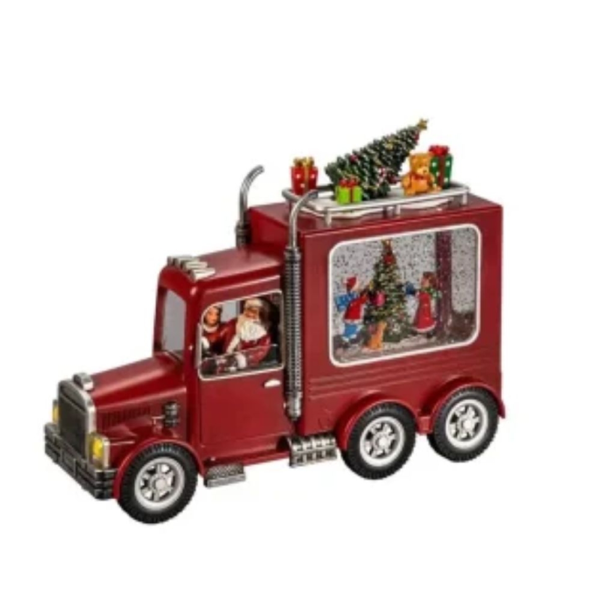 Χριστουγεννιάτικο Διακοσμητικό Φορτηγό Νερού με Άι-Βασίλη και παιδάκια,LED Φωτισμό, Μουσική και Εφέ Ασημόσκονης 28x21.5cm Χριστουγεννιάτικο Διακοσμητικό Φορτηγό Νερού με Άι-Βασίλη και παιδάκια,LED Φωτισμό, Μουσική και Εφέ Ασημόσκονης 28x21.5cm