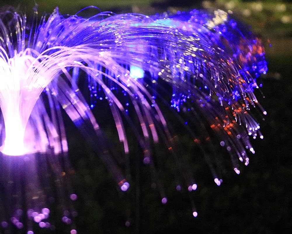 Σετ 2 Ηλιακά RGB Διακοσμητικά Φωτιστικά Κήπου Οπτικής Ίνας σε Σχήμα Βροχής IP65  Σετ 2 Ηλιακά RGB Διακοσμητικά Φωτιστικά Κήπου Οπτικής Ίνας σε Σχήμα Βροχής IP65