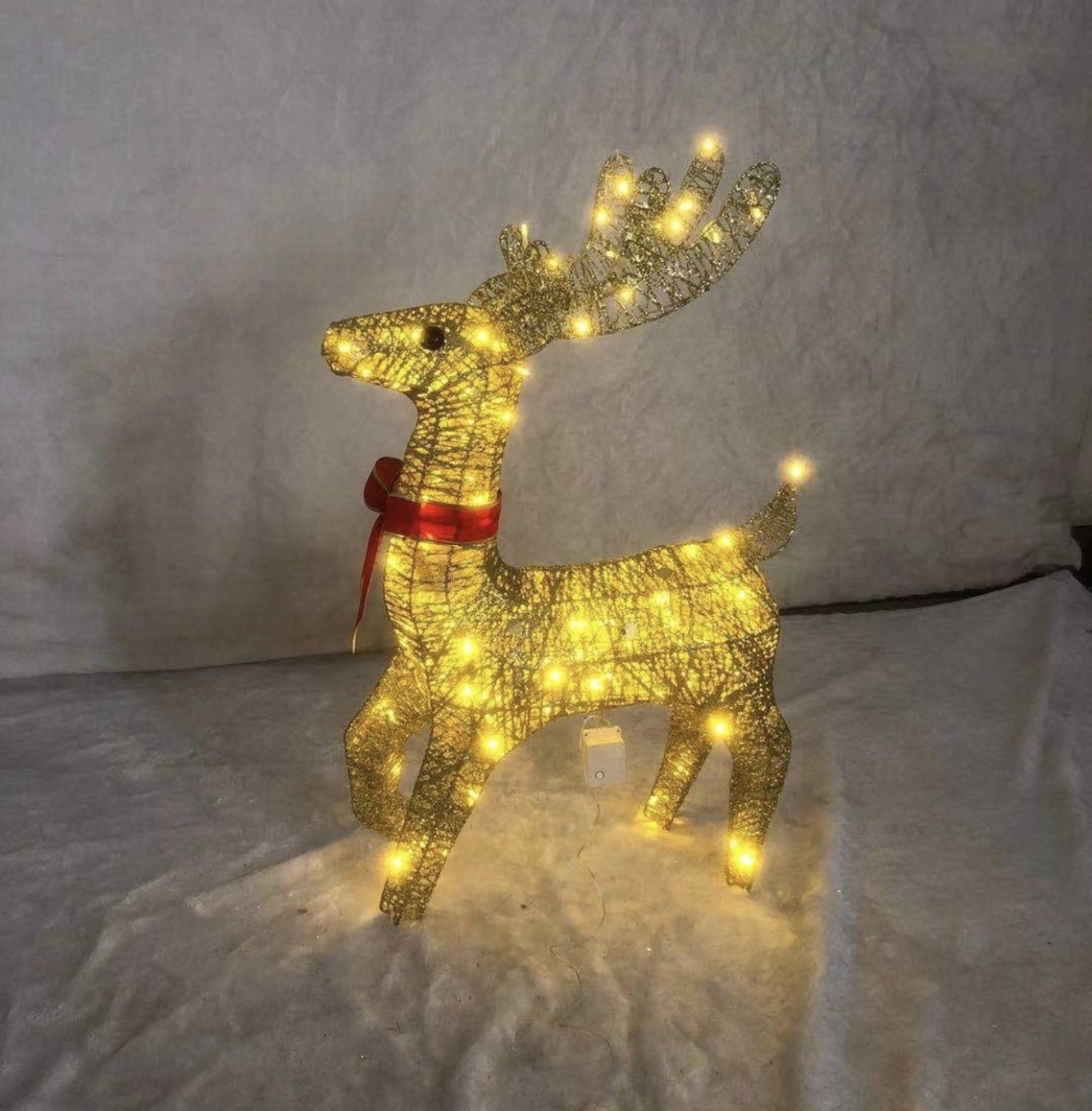 Διακοσμητικός Τάρανδος LED με Κόκκινη Κορδέλα 90cm Διακοσμητικός Τάρανδος LED με Κόκκινη Κορδέλα 90cm