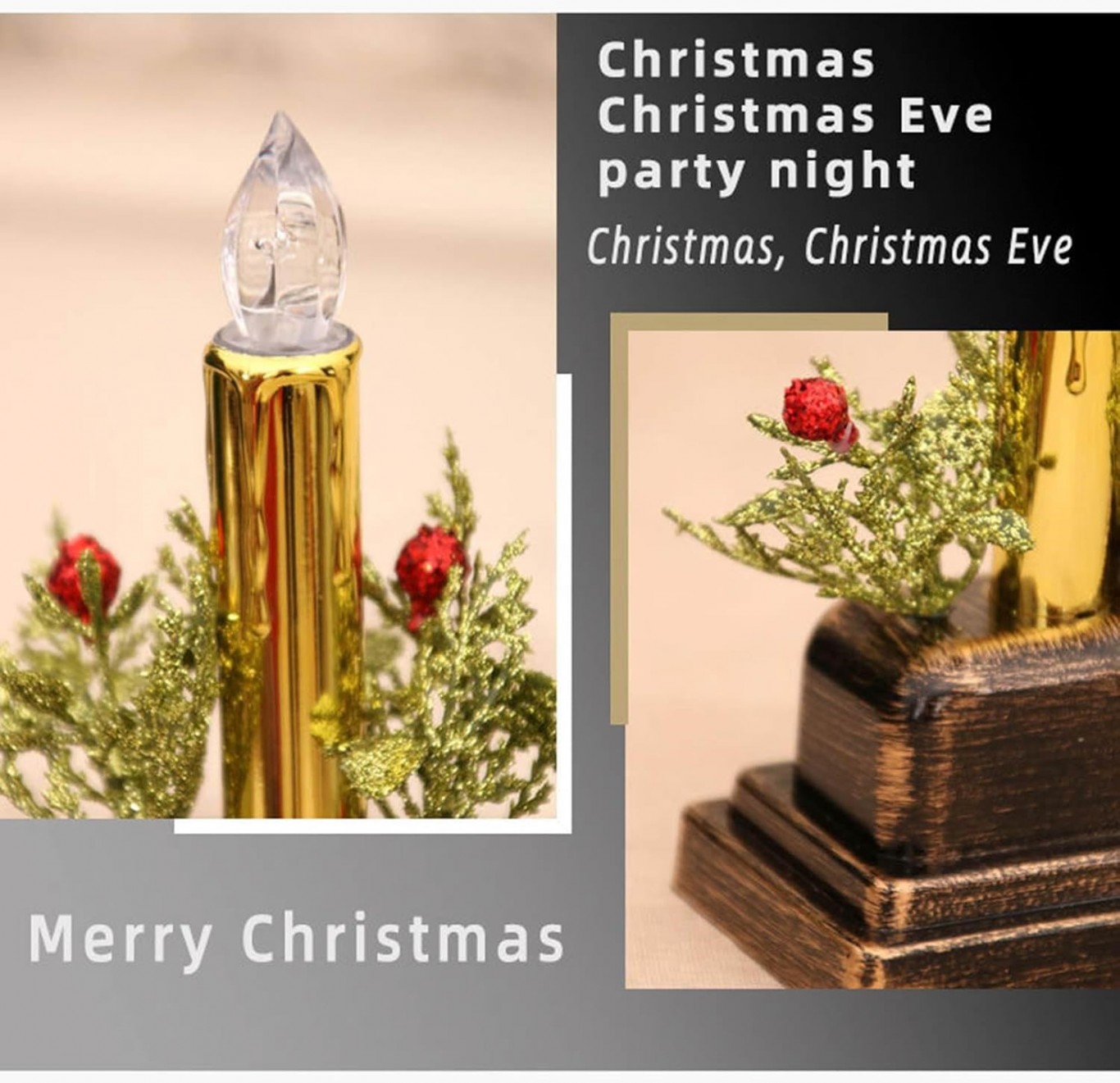 Χριστουγεννιάτικο Διακοσμητικό Κηροπήγιο με 7 Κεριά LED 50 x 7 x 31cm Χριστουγεννιάτικο Διακοσμητικό Κηροπήγιο με 7 Κεριά LED 50 x 7 x 31cm