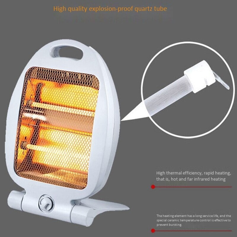 Φορητή Σόμπα Χαλαζία 800W με 2 Λυχνίες και Διακόπτη Ασφαλείας Φορητή Σόμπα Χαλαζία 800W με 2 Λυχνίες και Διακόπτη Ασφαλείας