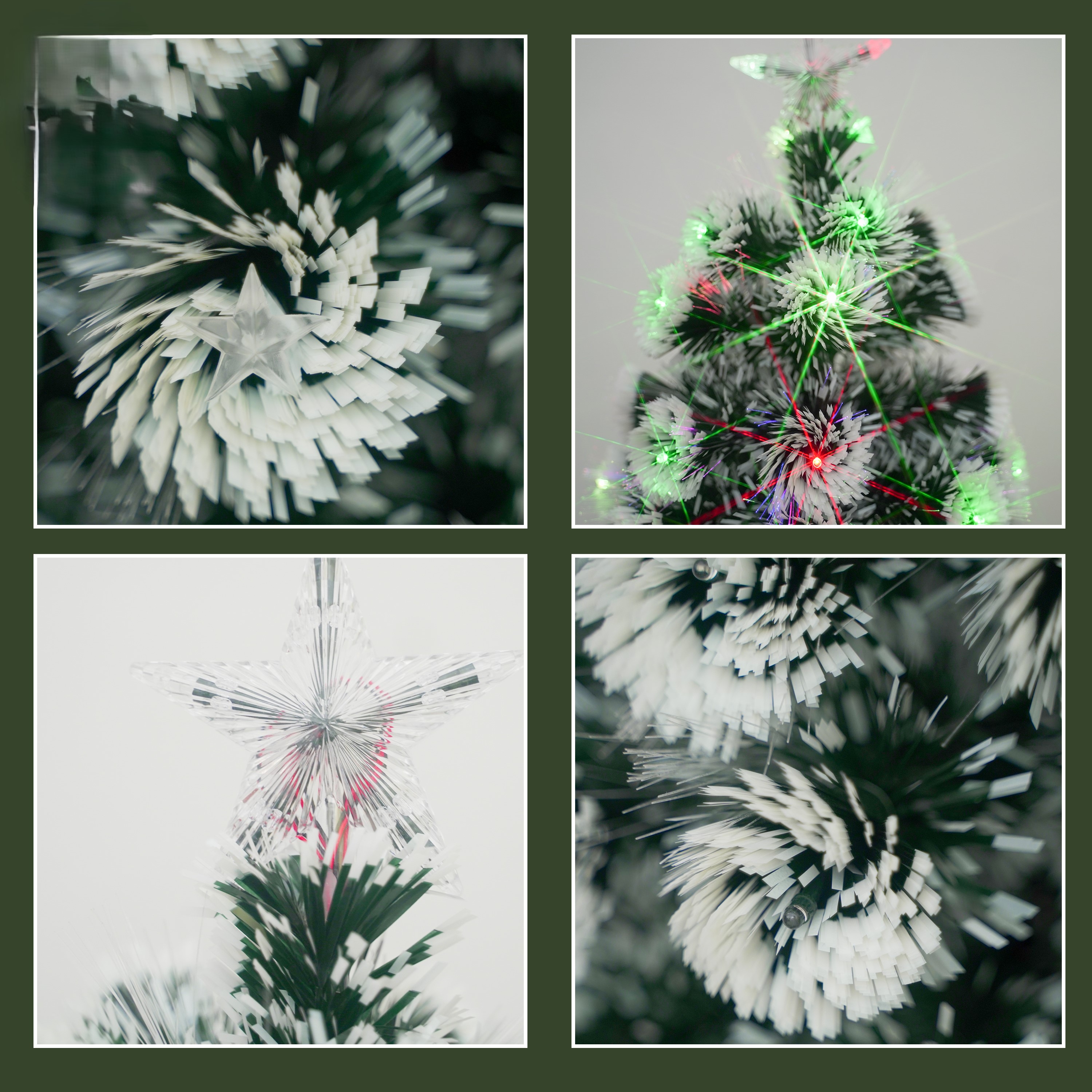 Τεχνητό Χριστουγεννιάτικο Δέντρο 150cm με Οπτική Ίνα & Πολύχρωμα LED Τεχνητό Χριστουγεννιάτικο Δέντρο 150cm με Οπτική Ίνα & Πολύχρωμα LED