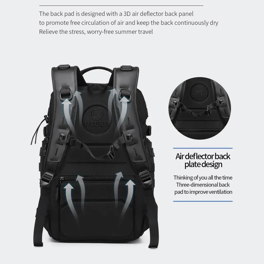 Ozuko Ανδρικό Σακίδιο Πλάτης 25.2L – Αδιάβροχο Backpack με Ozuko Ανδρικό Σακίδιο Πλάτης 25.2L – Αδιάβροχο Backpack με