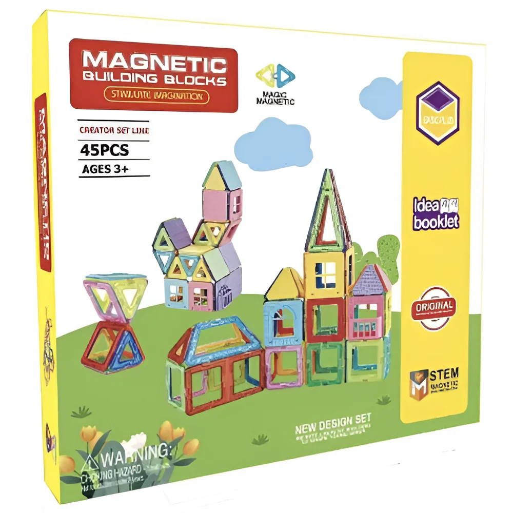Σετ Μαγνητικά Τουβλάκια Κατασκευών 45τμχ – Εκπαιδευτικό STEM Παιχνίδι για Παιδιά Σετ Μαγνητικά Τουβλάκια Κατασκευών 45τμχ – Εκπαιδευτικό STEM Παιχνίδι για Παιδιά