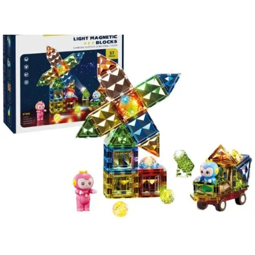 Μαγνητικά Διαφανή Τουβλάκια 57τμχ Light Magnetic Blocks με LED Φωτισμό Μαγνητικά Διαφανή Τουβλάκια 57τμχ Light Magnetic Blocks με LED Φωτισμό