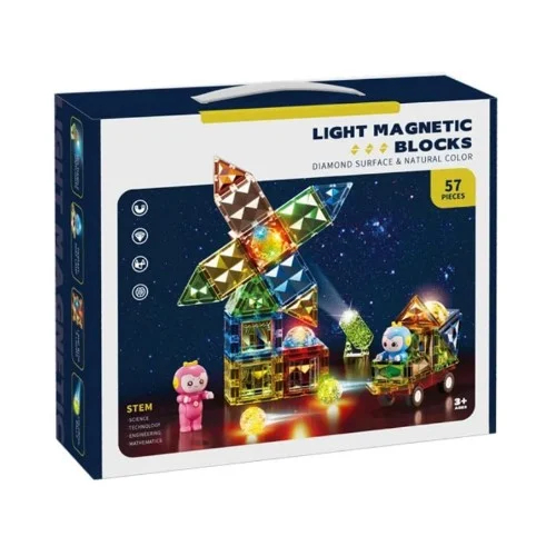 Μαγνητικά Διαφανή Τουβλάκια 57τμχ Light Magnetic Blocks με LED Φωτισμό Μαγνητικά Διαφανή Τουβλάκια 57τμχ Light Magnetic Blocks με LED Φωτισμό
