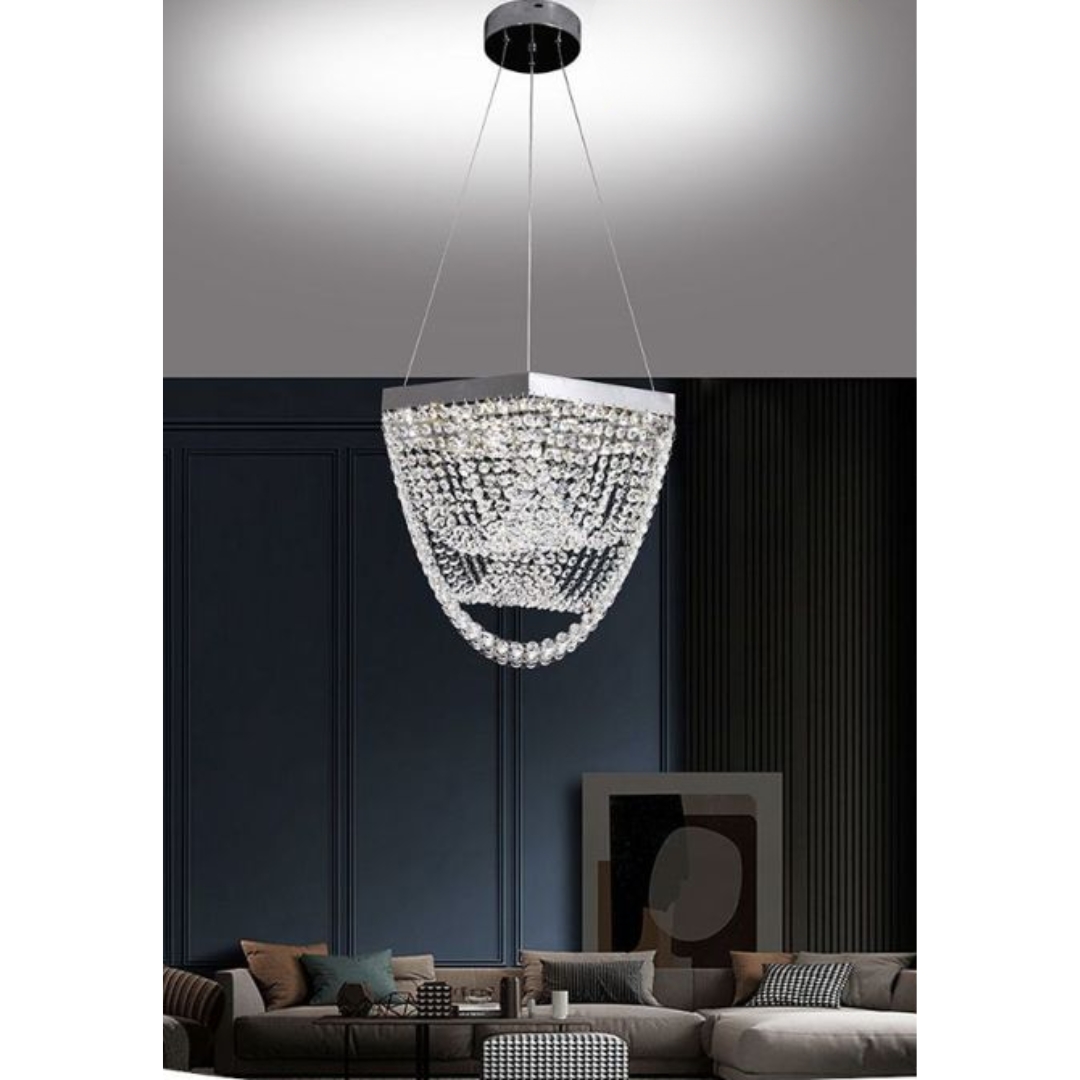 Κρεμαστός Πολυέλαιος LED 35W με Κρύσταλλα 2800LM - 45x120cm - Universo Κρεμαστός Πολυέλαιος LED 35W με Κρύσταλλα 2800LM - 45x120cm - Universo