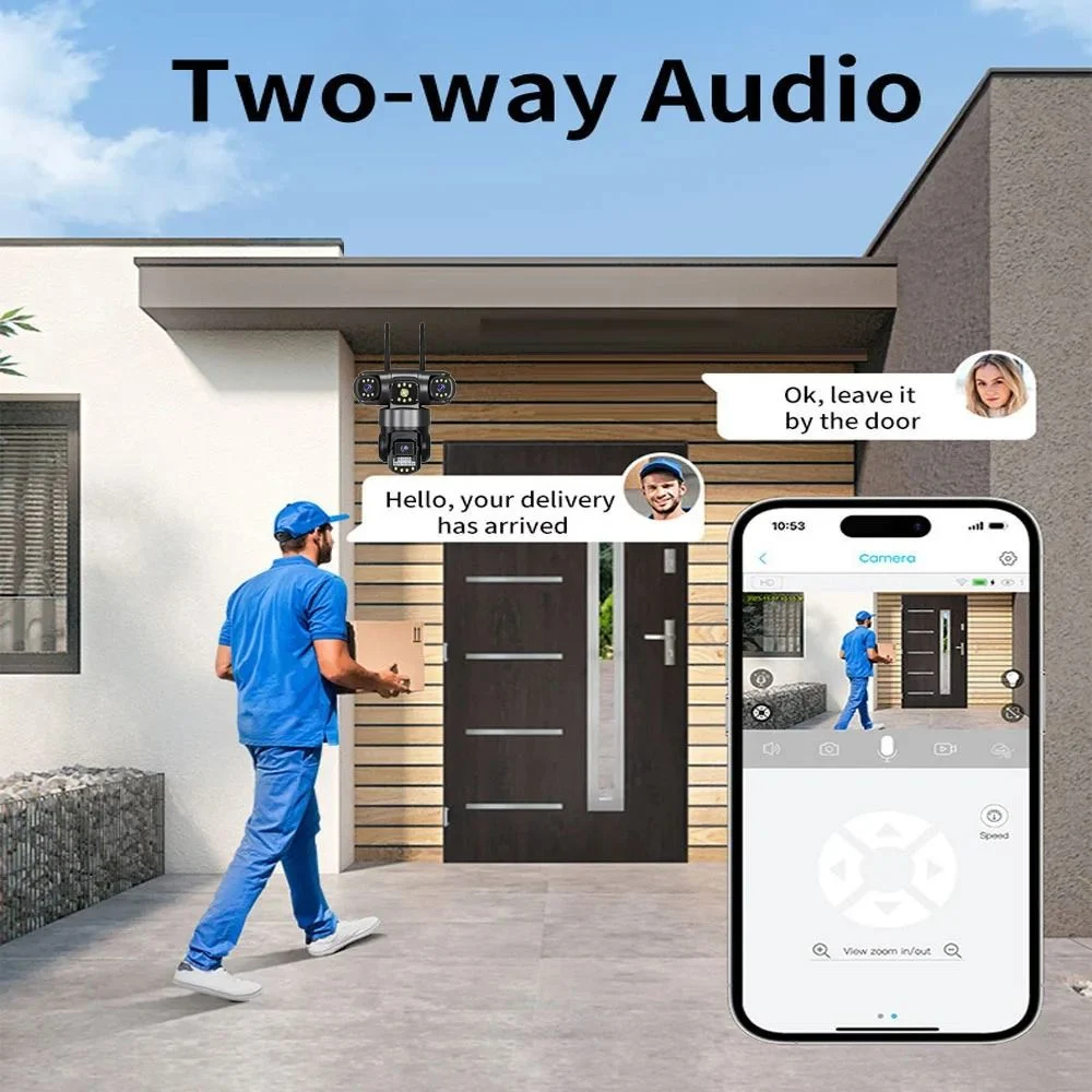 Andowl WiFi PTZ IP Κάμερα Ασφαλείας 8K με Τριπλό Φακό και Νυχτερινή Όραση Andowl WiFi PTZ IP Κάμερα Ασφαλείας 8K με Τριπλό Φακό και Νυχτερινή Όραση