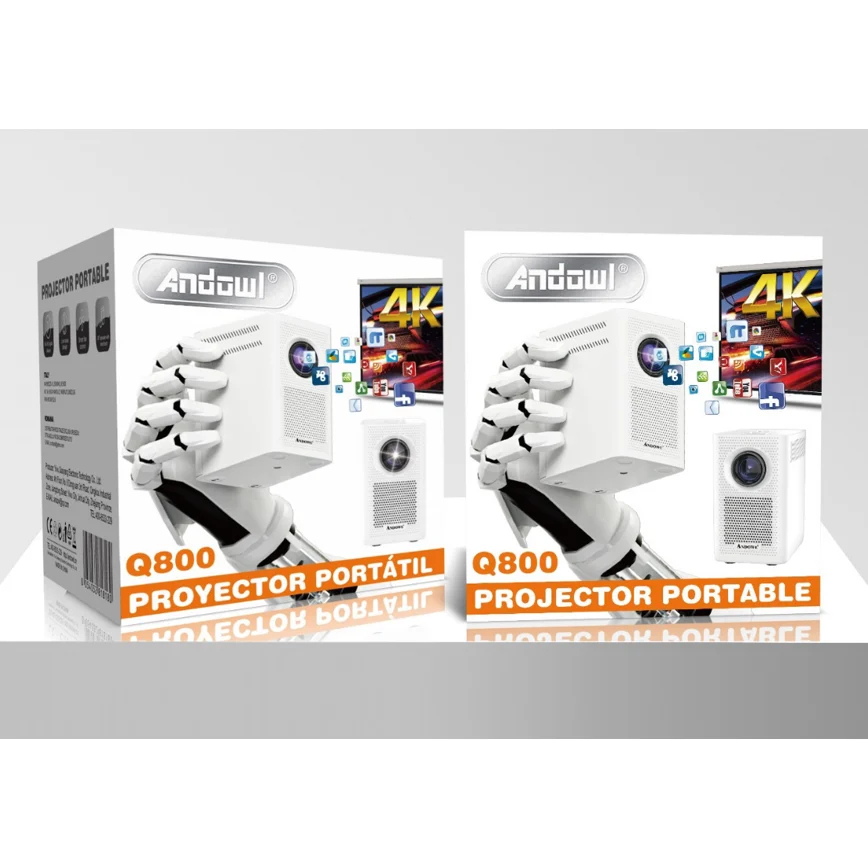 Andowl Mini Projector – LED Προβολέας 4K με Ενσωματωμένα Ηχεία και Υψηλή Ανάλυση Andowl Mini Projector – LED Προβολέας 4K με Ενσωματωμένα Ηχεία και Υψηλή Ανάλυση