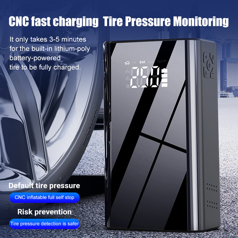 Φορητός Εκκινητής Αυτοκινήτου με Αεροσυμπιεστή 150PSI 800A 12V με Οθόνη LED και Φακό σε Θήκη Μεταφοράς Φορητός Εκκινητής Αυτοκινήτου με Αεροσυμπιεστή 150PSI 800A 12V με Οθόνη LED και Φακό σε Θήκη Μεταφοράς