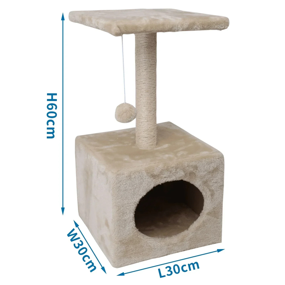 Δέντρο για Γάτες με Ονυχοδρόμιο και Φωλιά 30 x 30 x 60cm Δέντρο για Γάτες με Ονυχοδρόμιο και Φωλιά 30 x 30 x 60cm
