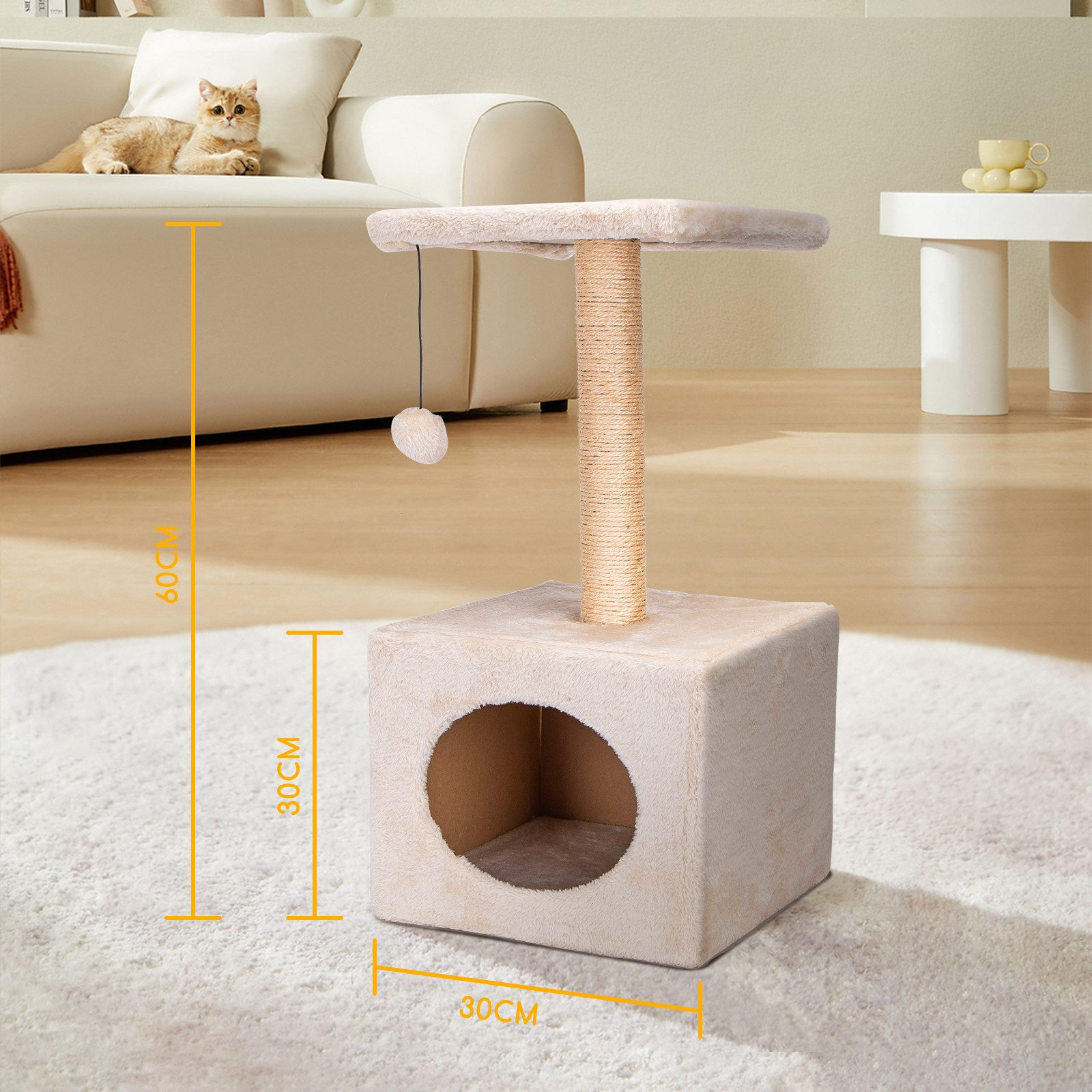 Δέντρο για Γάτες με Ονυχοδρόμιο και Φωλιά 30 x 30 x 60cm Δέντρο για Γάτες με Ονυχοδρόμιο και Φωλιά 30 x 30 x 60cm