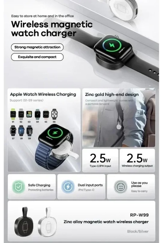 Ασύρματος Μαγνητικός Φορτιστής Remax Μαύρο – Type-C και L Dual Charging Ασύρματος Μαγνητικός Φορτιστής Remax Μαύρο – Type-C και L Dual Charging