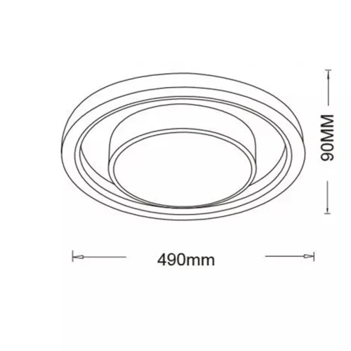 LED Φωτιστικό Οροφής Πλαφονιέρα 35W με 3 Ρυθμίσεις Φωτισμού, Τηλεχειριστήριο & Bluetooth 49 x 9cm - Universo LED Φωτιστικό Οροφής Πλαφονιέρα 35W με 3 Ρυθμίσεις Φωτισμού, Τηλεχειριστήριο & Bluetooth 49 x 9cm - Universo