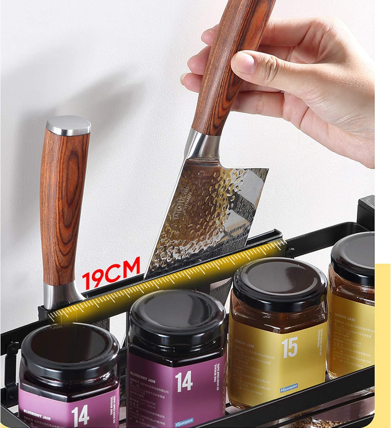 Μεταλλική Ραφιέρα Κουζίνας 3 Επιπέδων για Οργάνωση Μπαχαρικών & Βασικών Υλικών Μεταλλική Ραφιέρα Κουζίνας 3 Επιπέδων για Οργάνωση Μπαχαρικών & Βασικών Υλικών