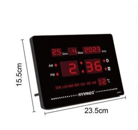 Ψηφιακό LED Ρολόι Τοίχου με Ενδείξεις Ημερομηνίας & Θερμοκρασίας 15.5 x 23.5cm Arrango Ψηφιακό LED Ρολόι Τοίχου με Ενδείξεις Ημερομηνίας & Θερμοκρασίας 15.5 x 23.5cm Arrango