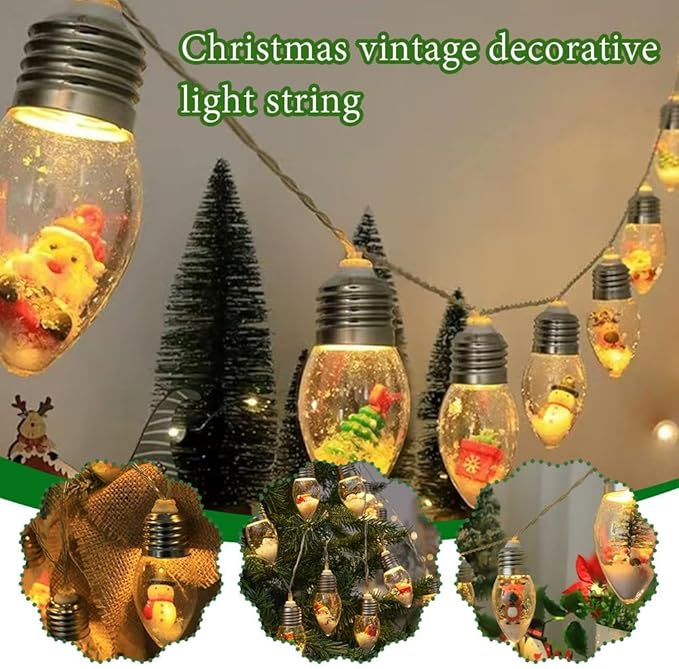 6m Χριστουγεννιάτικη Διακοσμητική Γιρλάντα με Λαμπτήρε Θερμού Φωτισμού & Φιγούρες 6m Χριστουγεννιάτικη Διακοσμητική Γιρλάντα με Λαμπτήρε Θερμού Φωτισμού & Φιγούρες