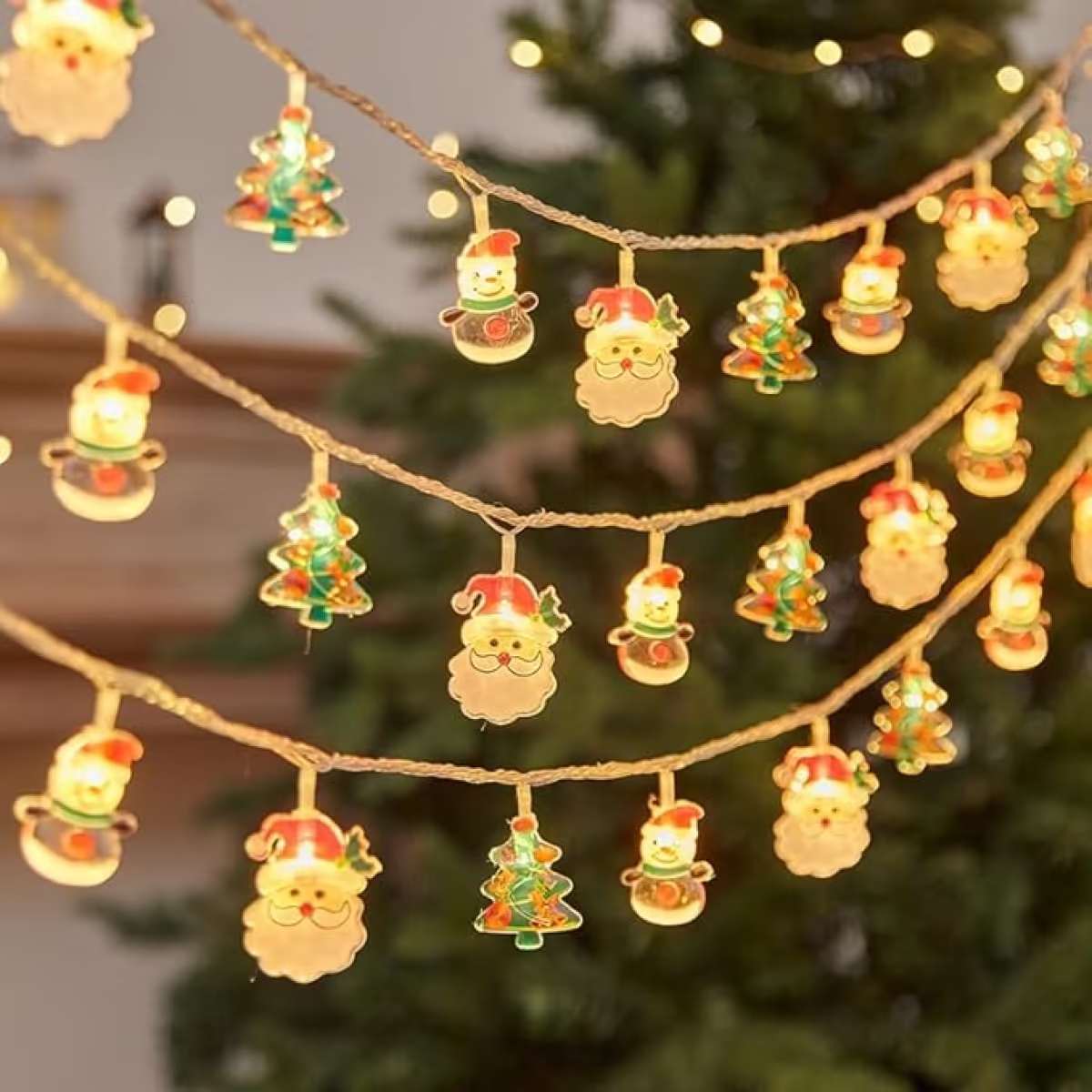 6m Χριστουγεννιάτικη Διακοσμητική Γιρλάντα με Φωτάκια Θερμού Φωτισμού & Φιγούρες 6m Χριστουγεννιάτικη Διακοσμητική Γιρλάντα με Φωτάκια Θερμού Φωτισμού & Φιγούρες