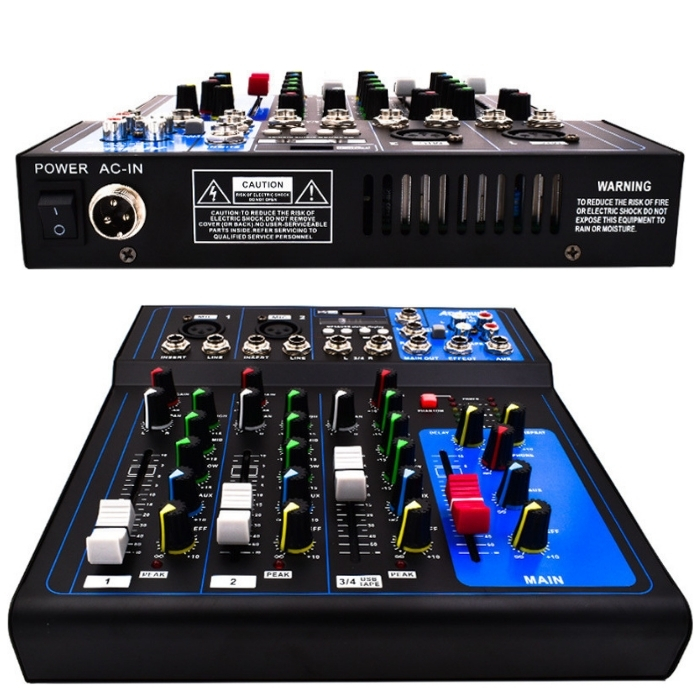 Αναλογική Κονσόλα 4 Καναλιών με Phantom Power & Bluetooth - Andowl Αναλογική Κονσόλα 4 Καναλιών με Phantom Power & Bluetooth - Andowl